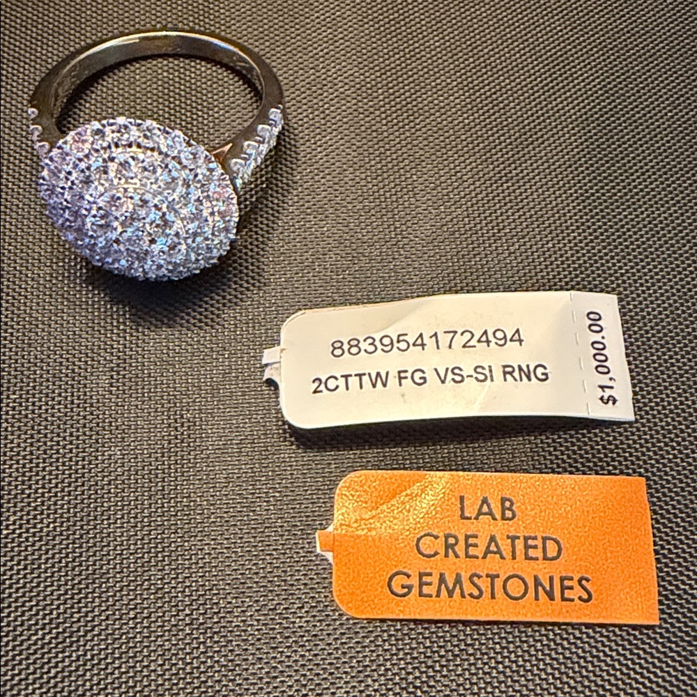 Macy's Dazzling Silver Cluster Ring - image 5